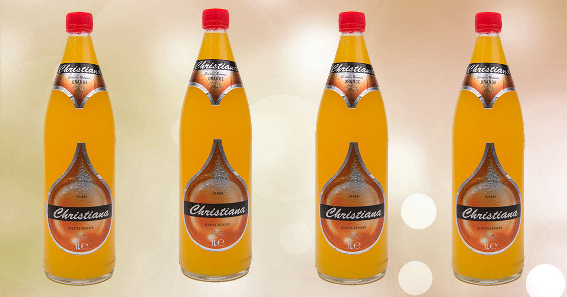 De 1liter fles chritiana Orange